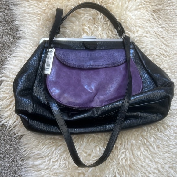 Apt 9 black/purple shoulder bag NWT - Picture 2 of 7